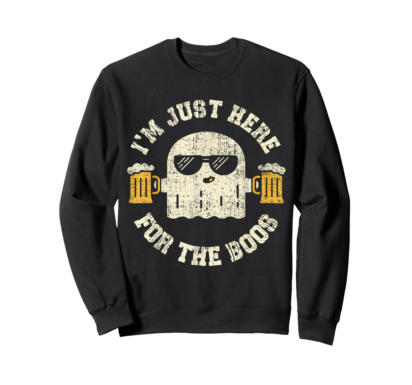 I'm Just Here for The Boos Halloween Party Drinking Beer Men T-Shirt