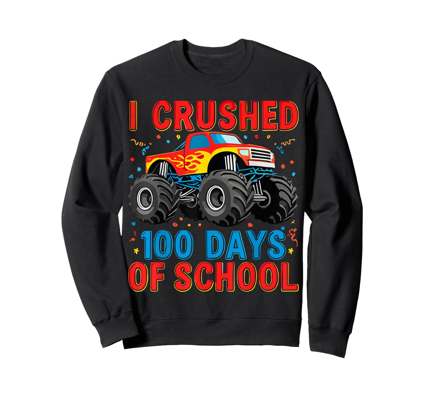100 Days of School Monster Truck Boys 100th Day of School T-Shirt