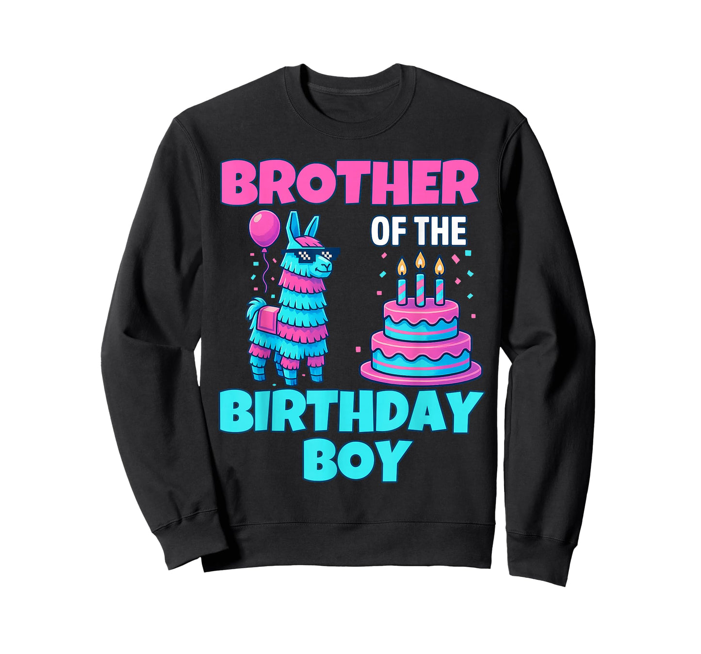 Brother Birthday Boy Llama Pinata Party family mathing men T-Shirt