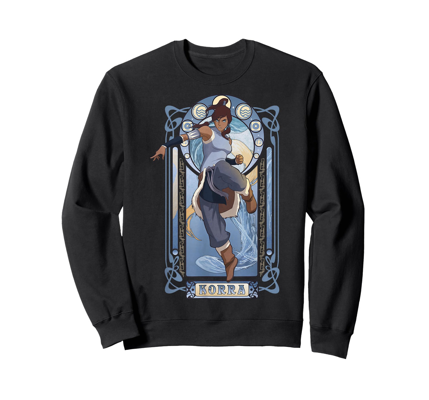 The Legend of Korra Elements Korra Art Nouveau Poster T-Shirt