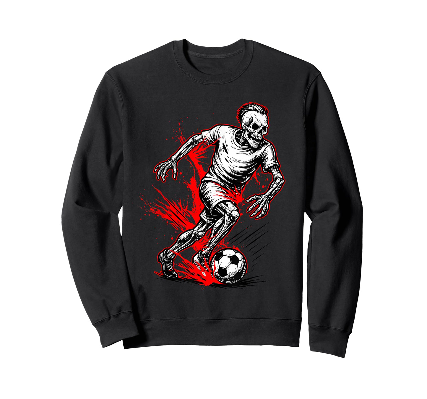 Skeleton Soccer Player - Spooky Halloween Ghost T-Shirt