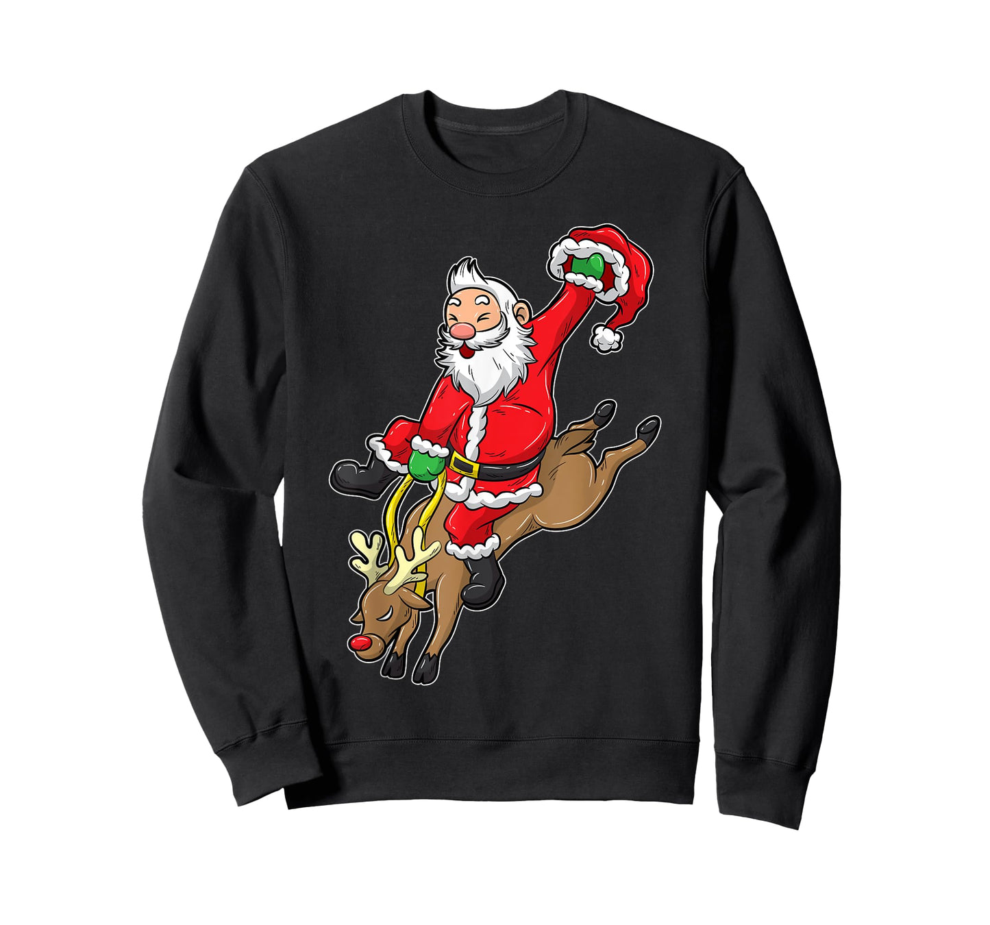 Cowboy Santa Xmas Reindeer Rodeo Christmas In Texas T-Shirt