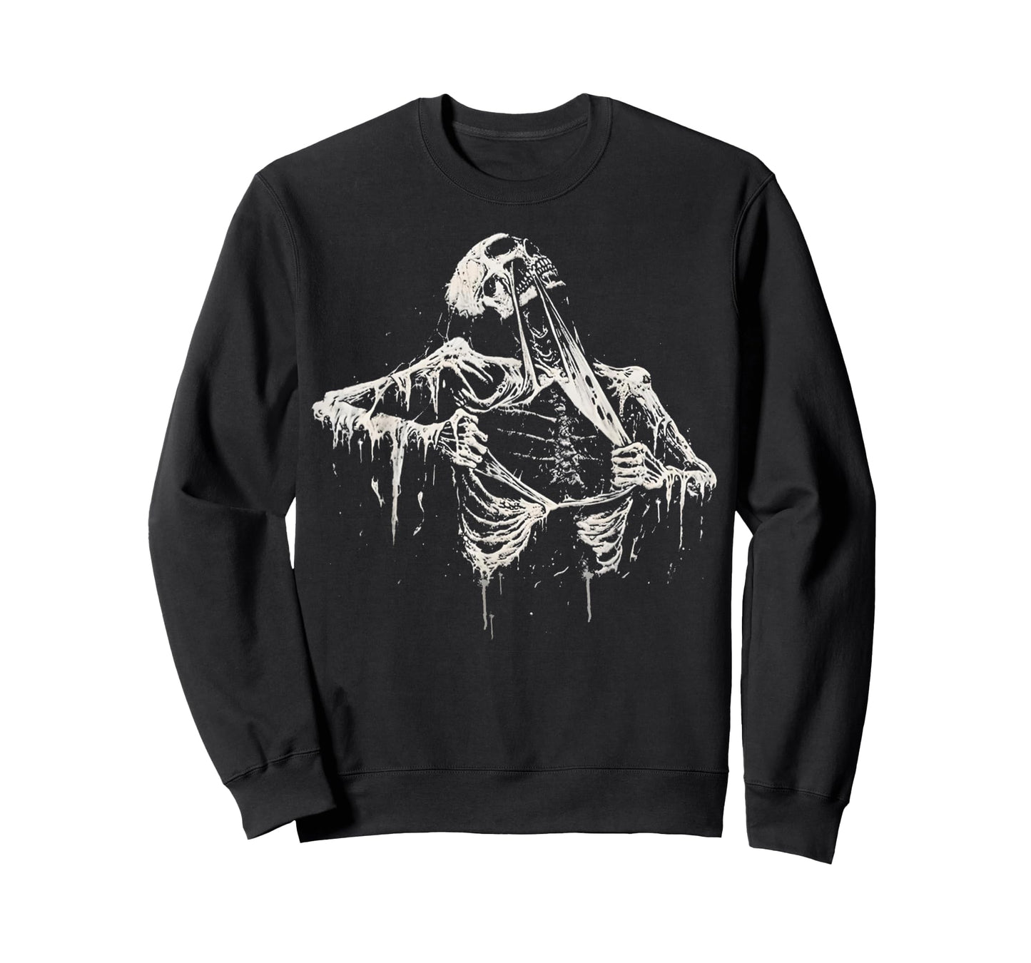 Death Skeleton Ripping Satan Horror Halloween Costume Spooky T-Shirt