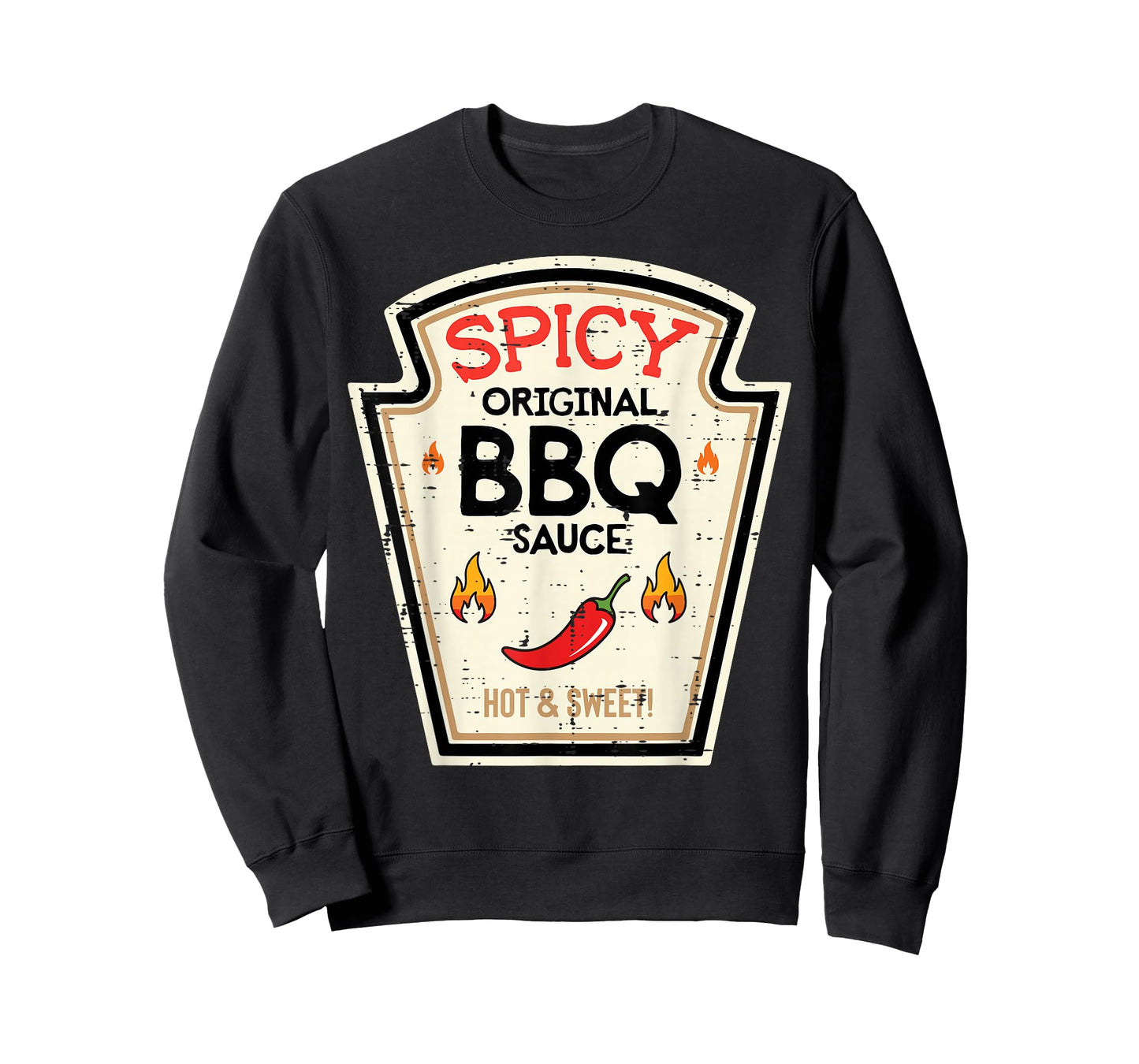 Halloween Spicy BBQ Sauce Funny Food Costume Men Women Kids T-Shirt