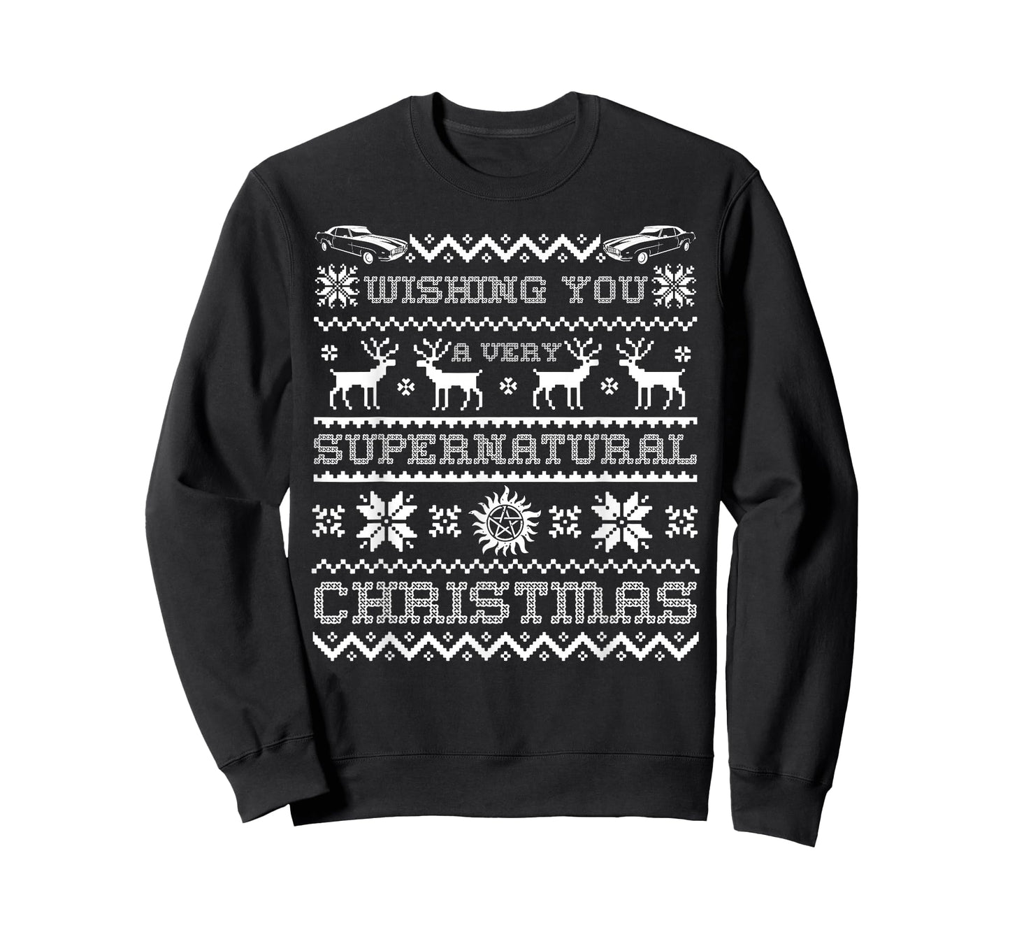 Supernatural Holiday Ugly Sweater Design T-Shirt