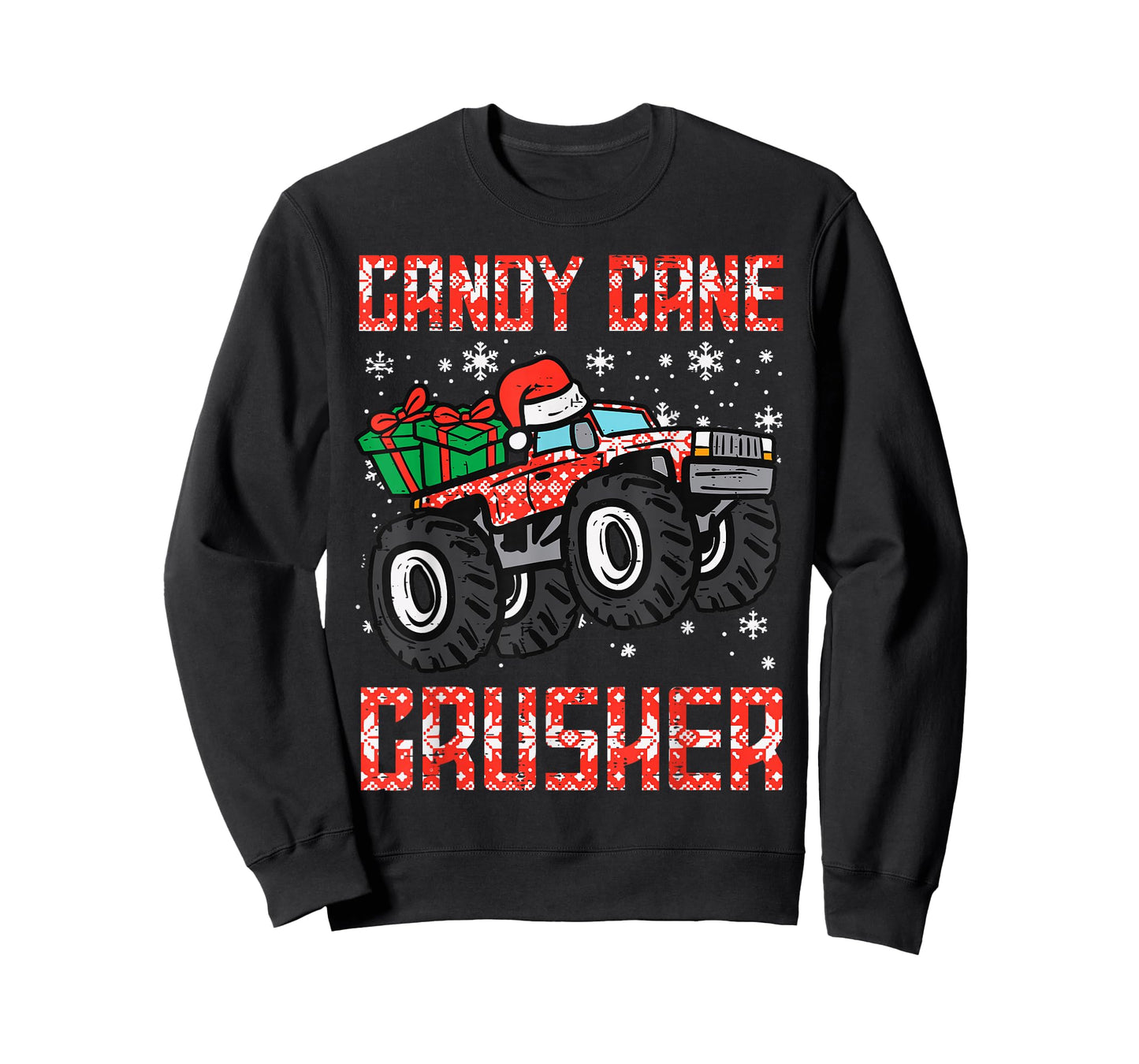 Candy Cane Crusher Construction Truck Holiday Christmas T-Shirt