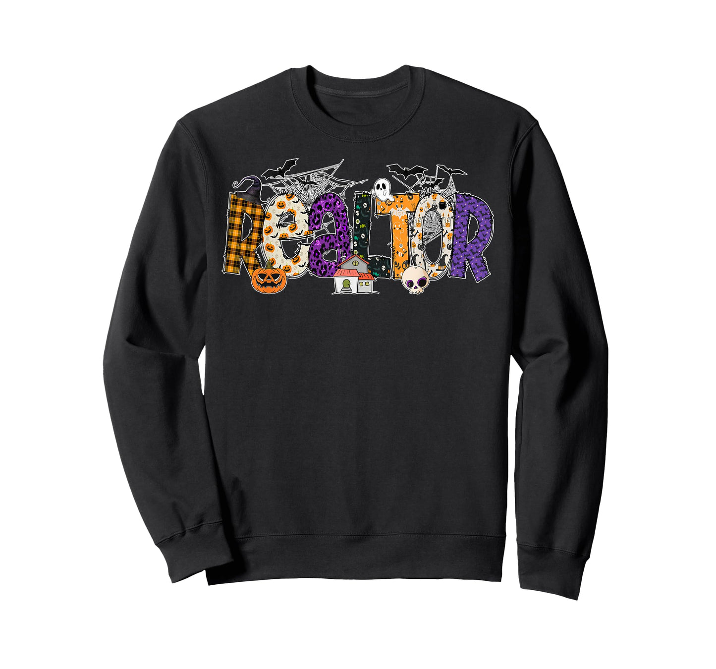 Realtor Witch Hat Pumpkin Ghost Funny Halloween Gifts T-Shirt