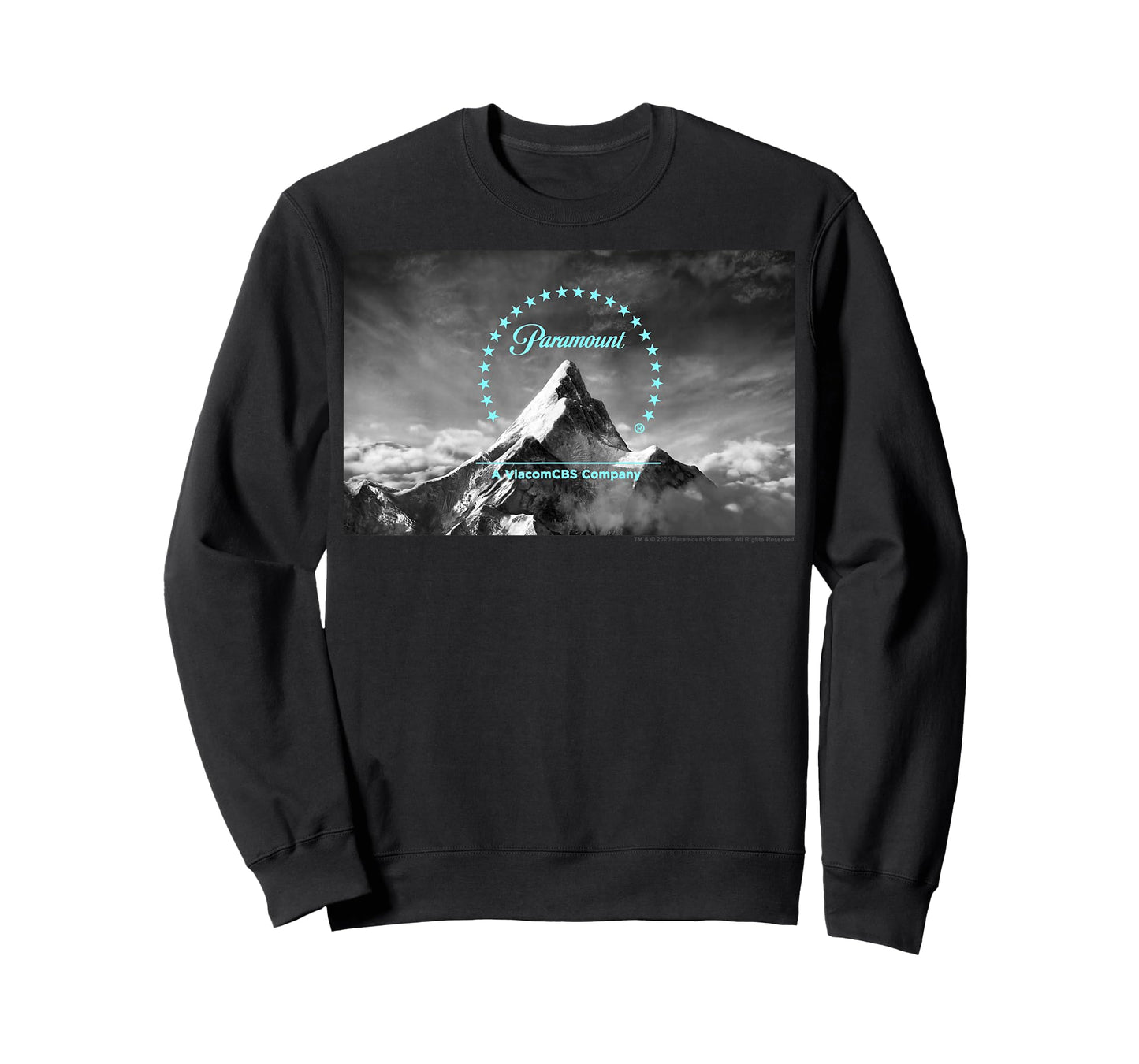 Paramount Neon Blue Logo Scenery T-Shirt