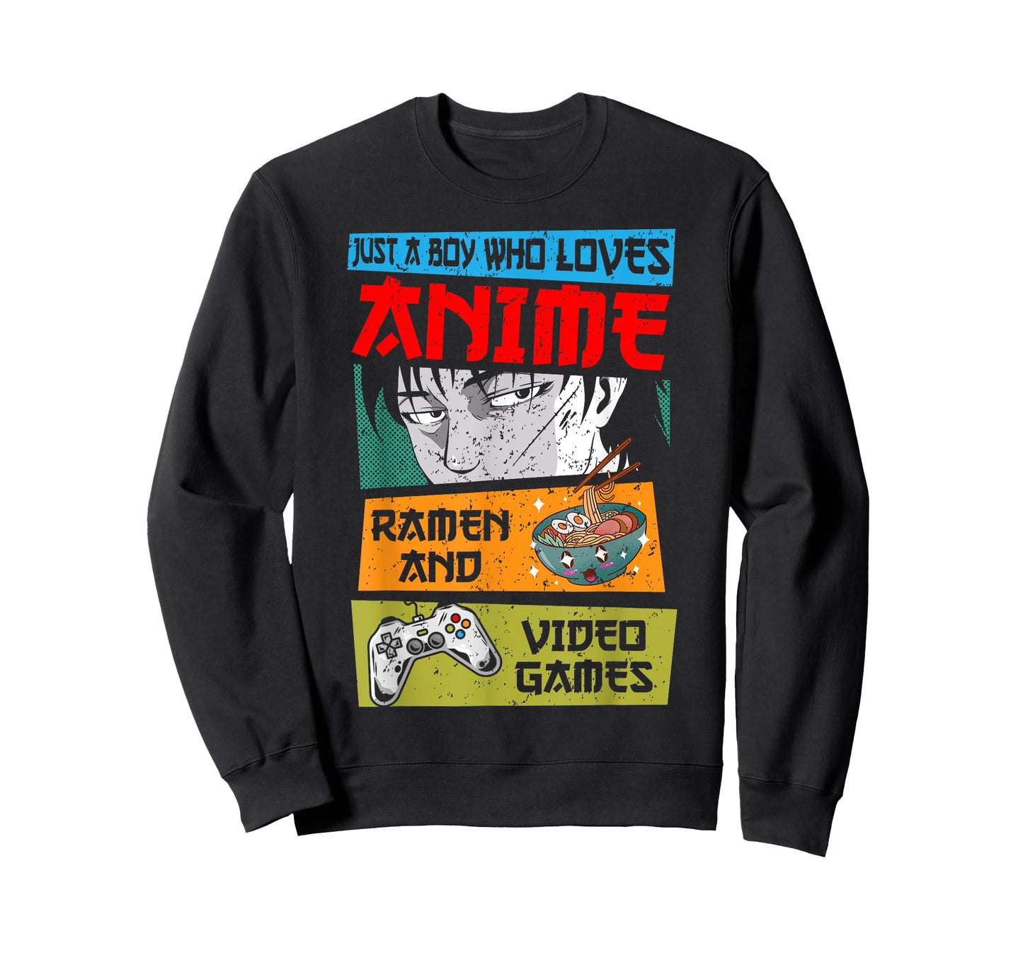 Just A Boy Who Loves Anime Ramen and Video Games, Gaming T-Shirt