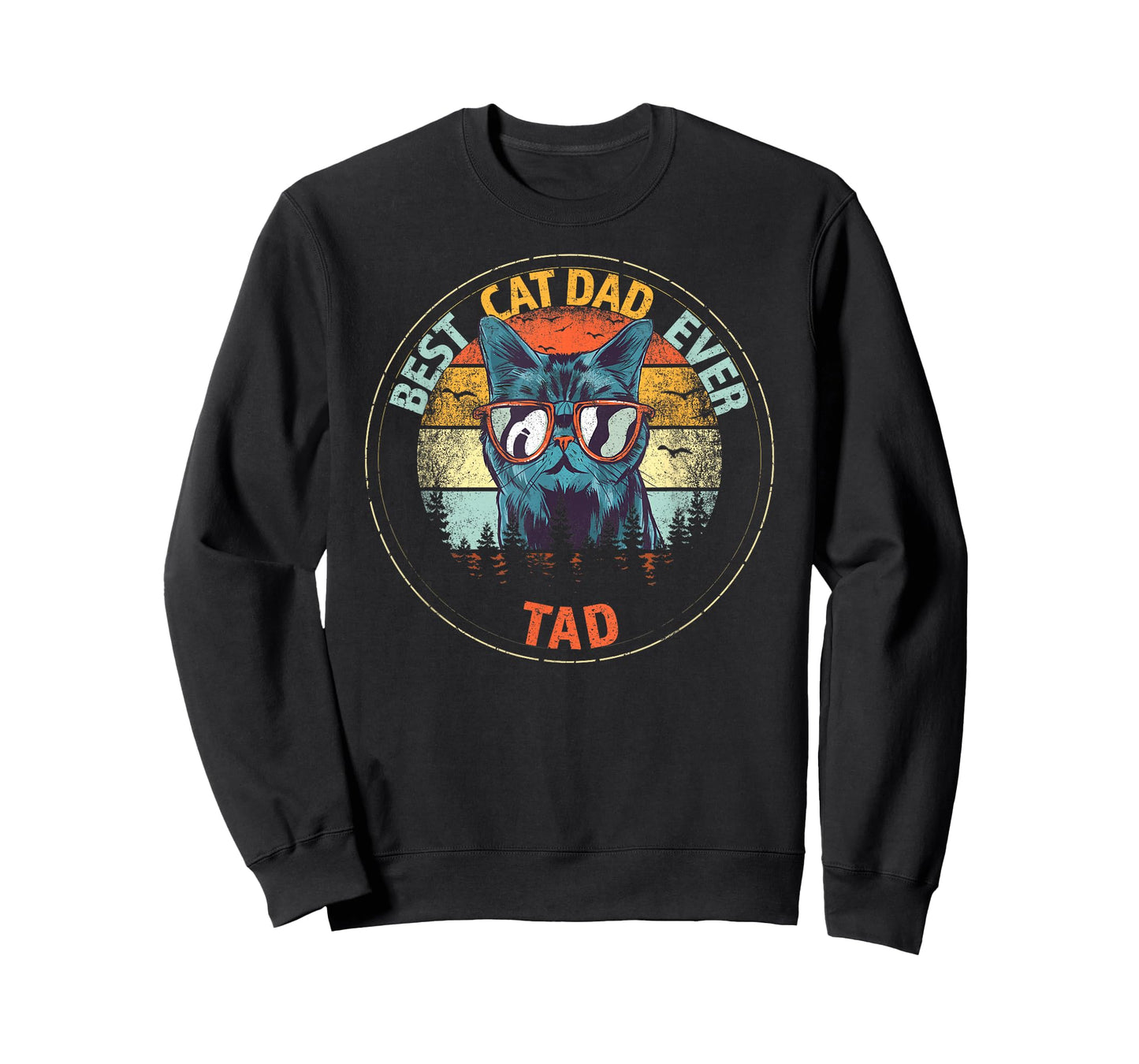 Tad Best Cat Dad Ever Funny Custom Personalized Name T-Shirt