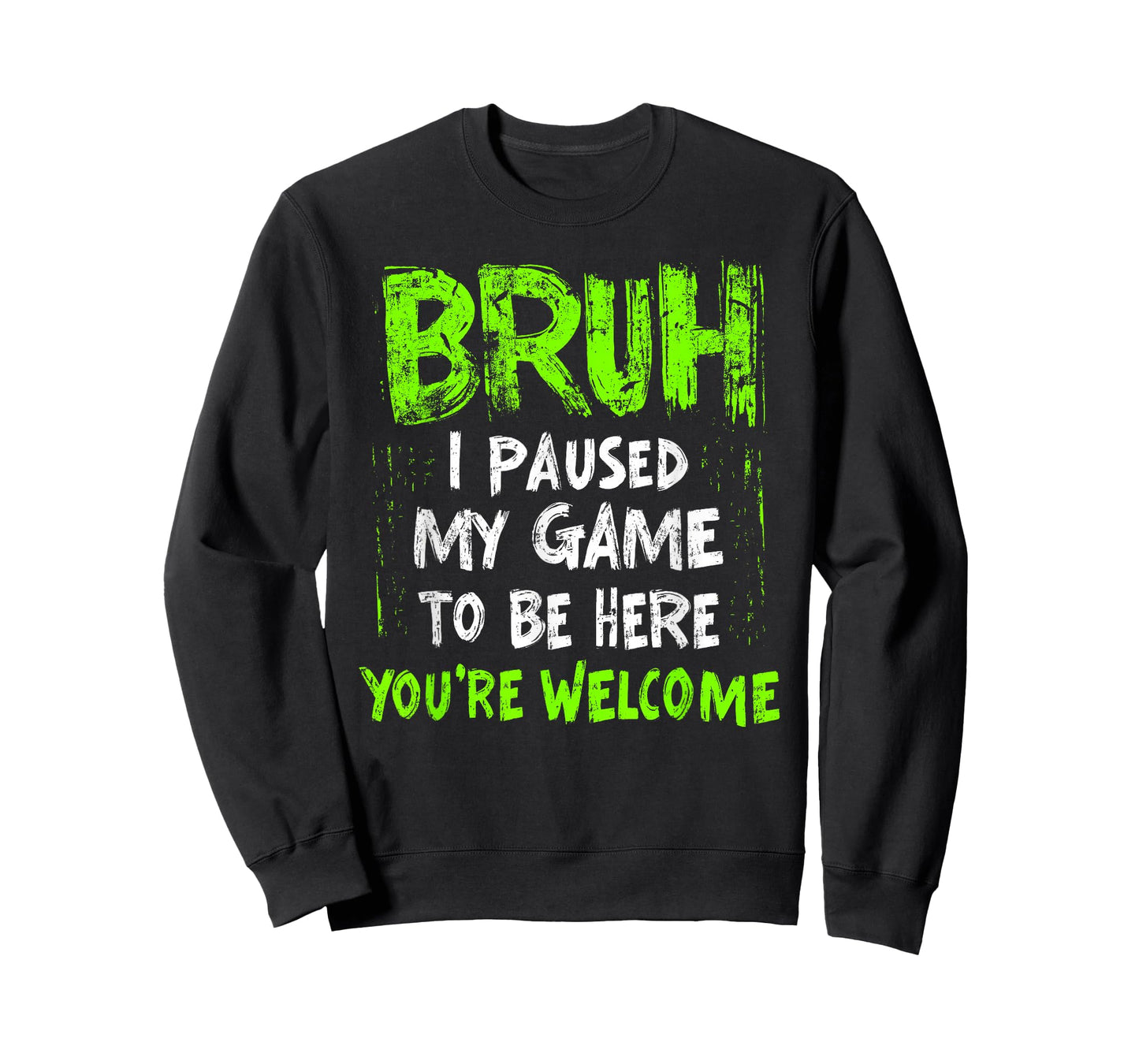 Funny Video Gamer Bruh I Paused My Game Teen Boys Gaming T-Shirt