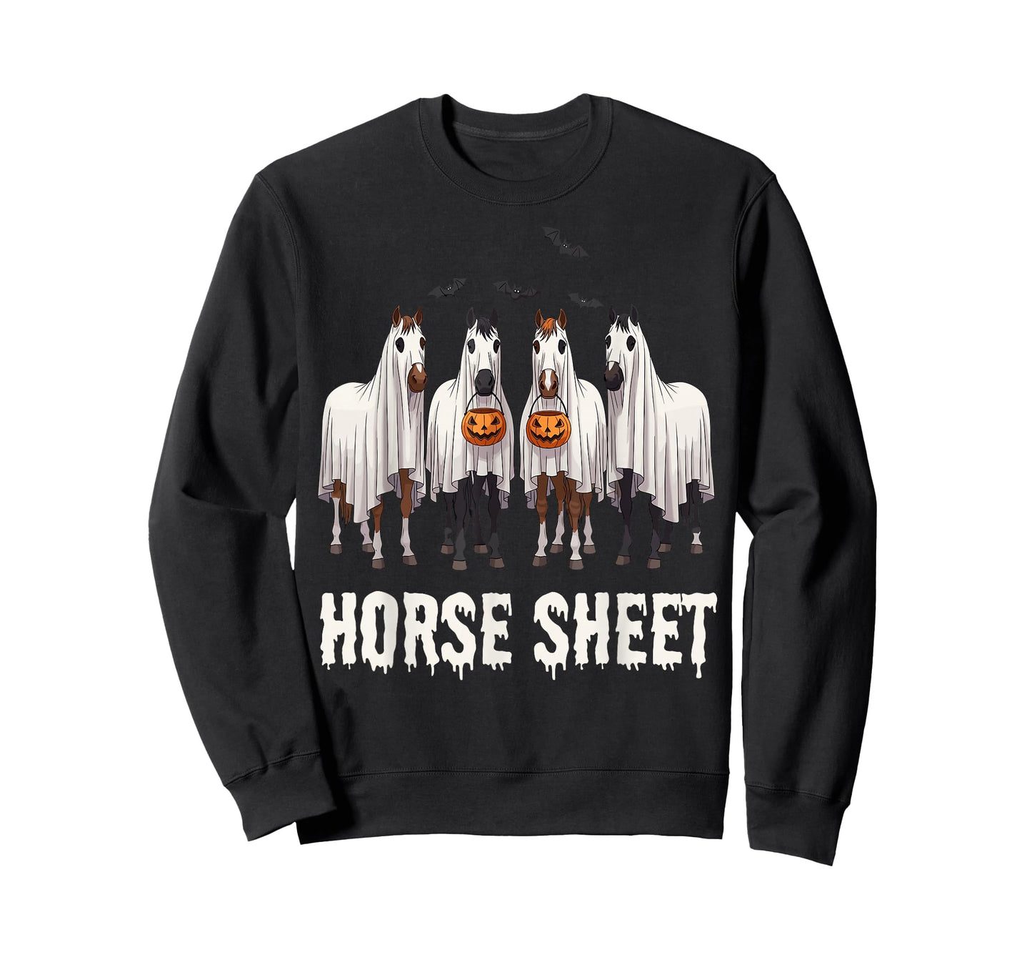 Cute Horse Sheet Ghost Halloween Costume Spooky Season T-Shirt