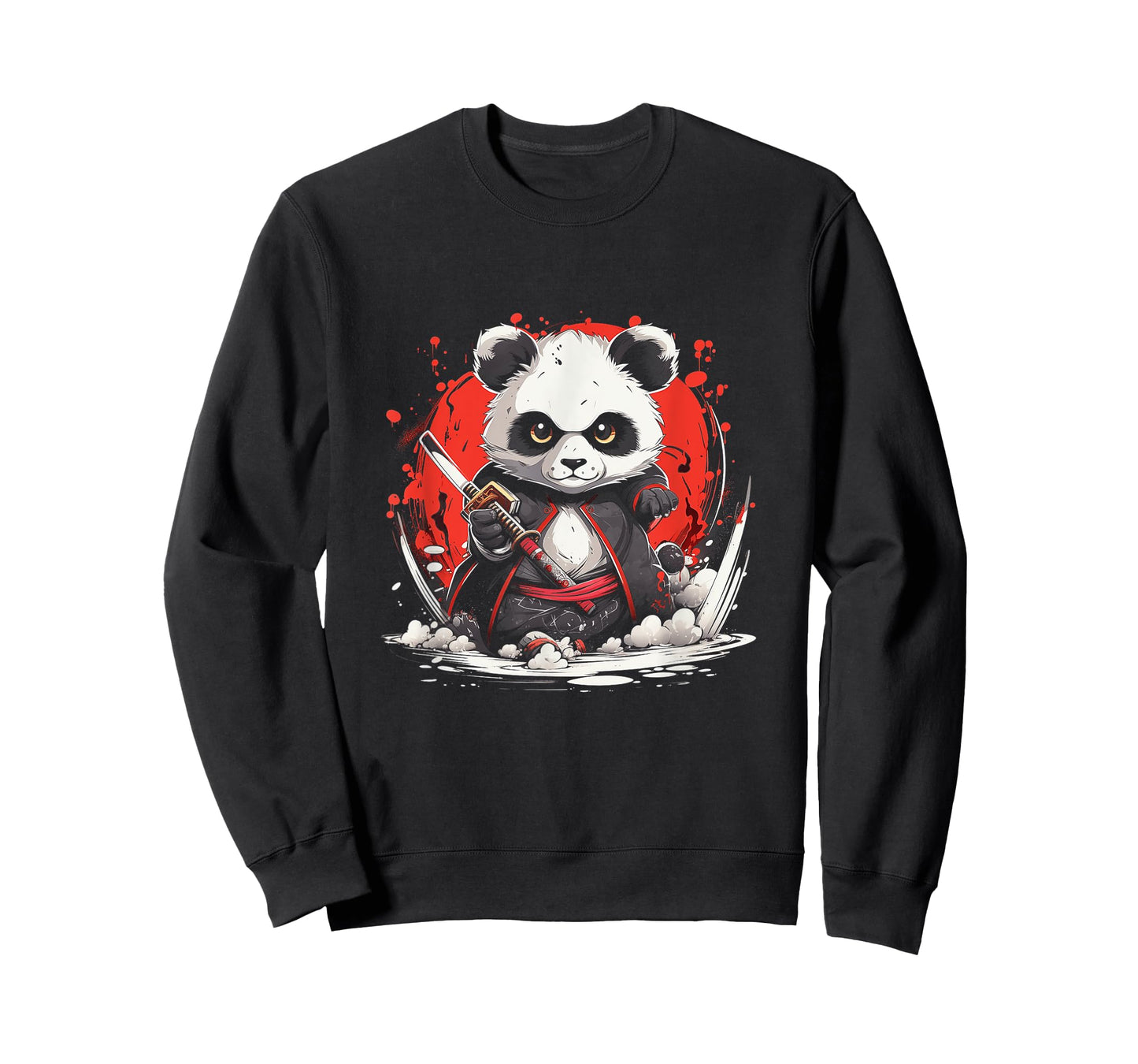 Japanese Art Panda Ninja Anime Style Japan Samurai Panda T-Shirt