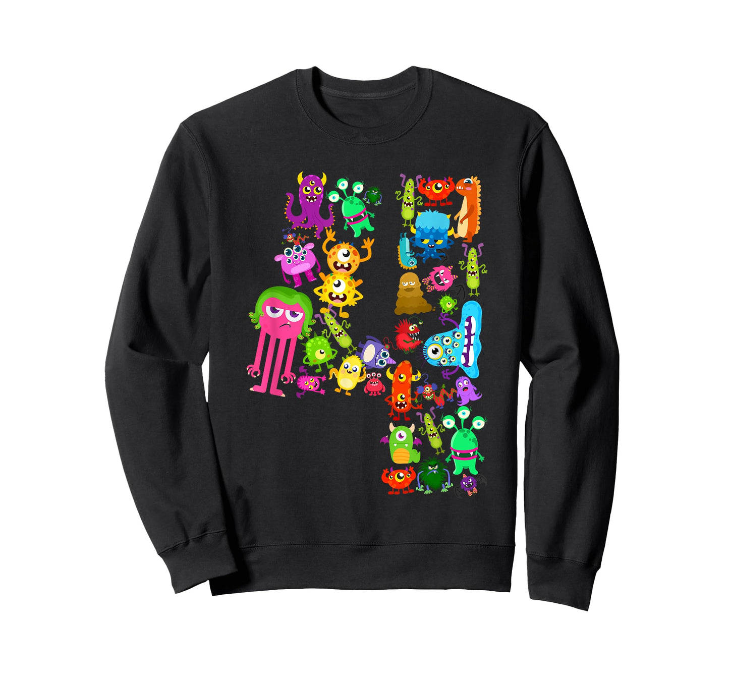 Little Monster 4 Four Years Kids 4th Birthday Party Monsters T-Shirt