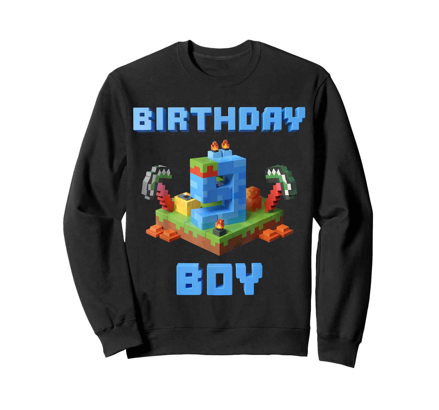 Fun 9th Birthday Pixel Art Video Game 9 Years Old Bday Boys T-Shirt