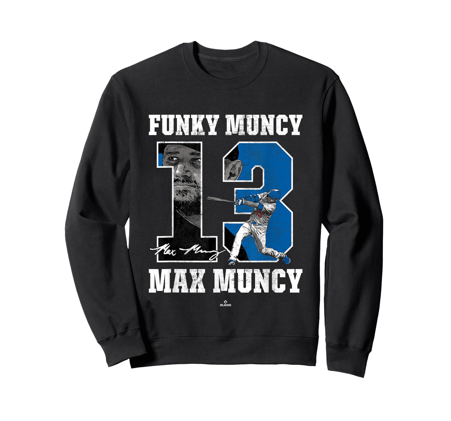 BallPark MVP Funky Muncy Max Muncy Los Angeles California MLBPA T-Shirt - Black, Unisex-Adults, Short Sleeve, T-Shirt, Sports, Baseball, Small