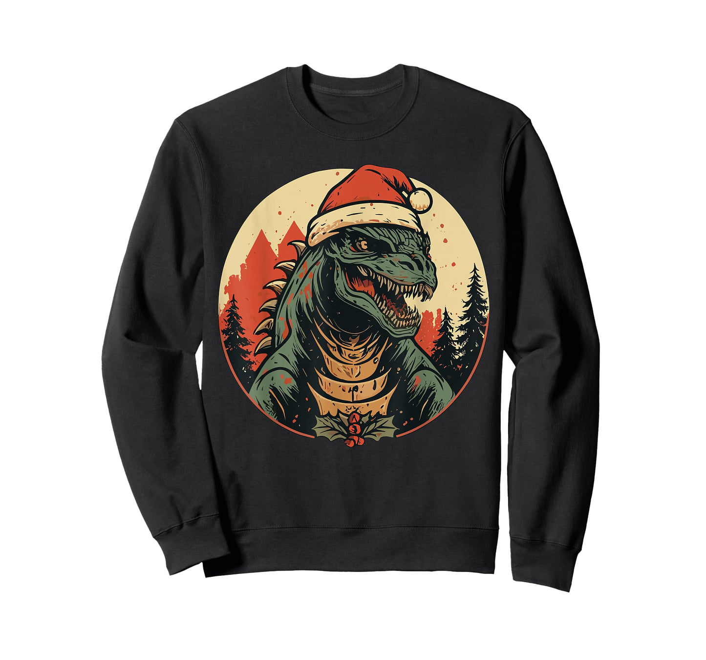 Santazilla Japanese Monster Kaiju Dinosaur Christmas T-Shirt