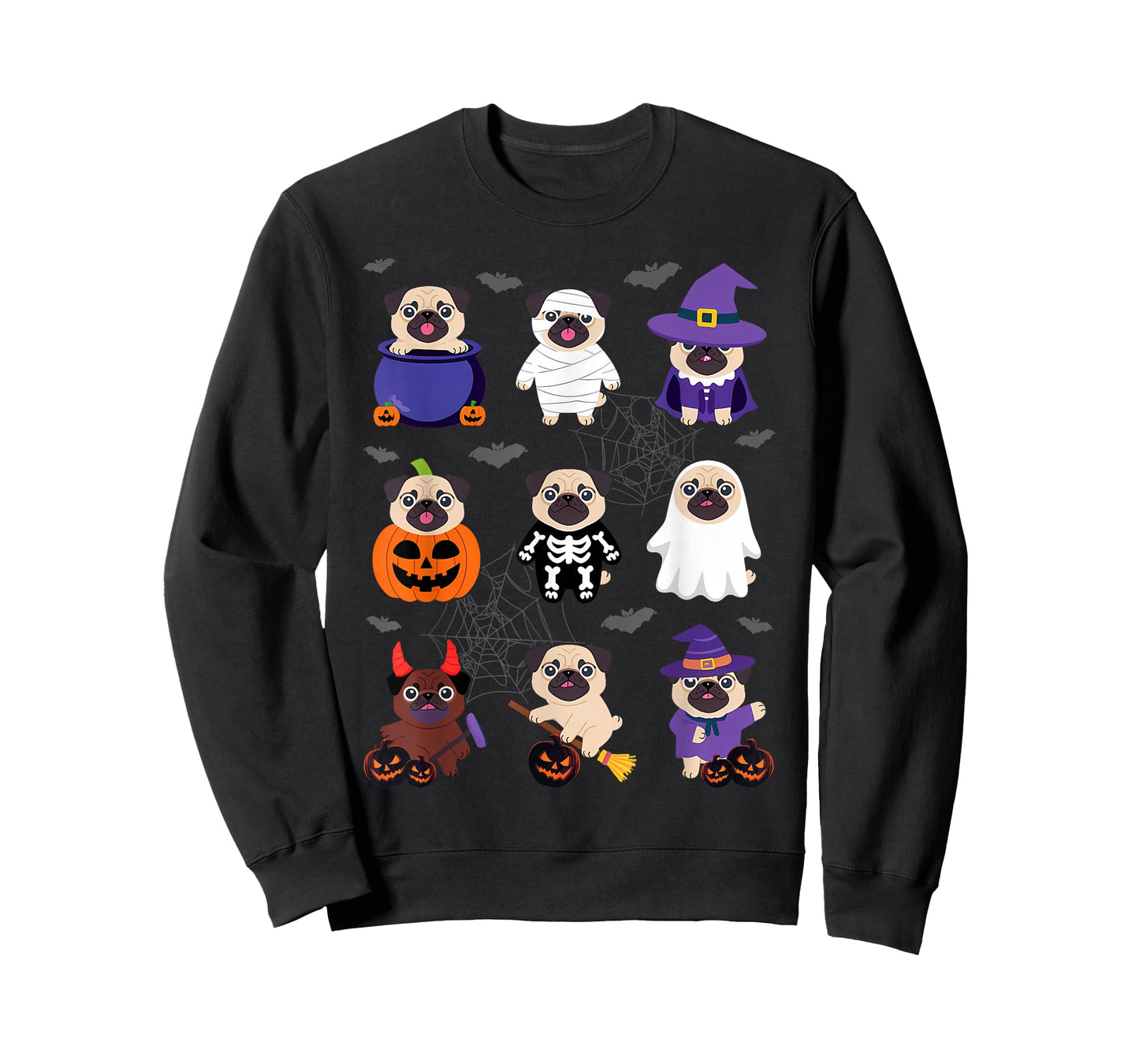 Pug Halloween Costume Spooky Ghost Pumpkin Pug Halloween T-Shirt