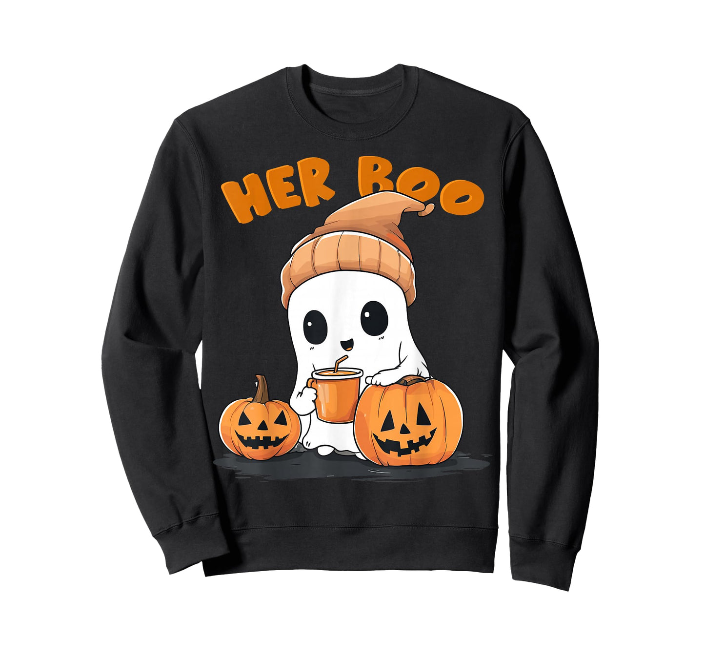 Her Boo His Boo Funny Ghost Matching Couples Halloween 2025 T-Shirt