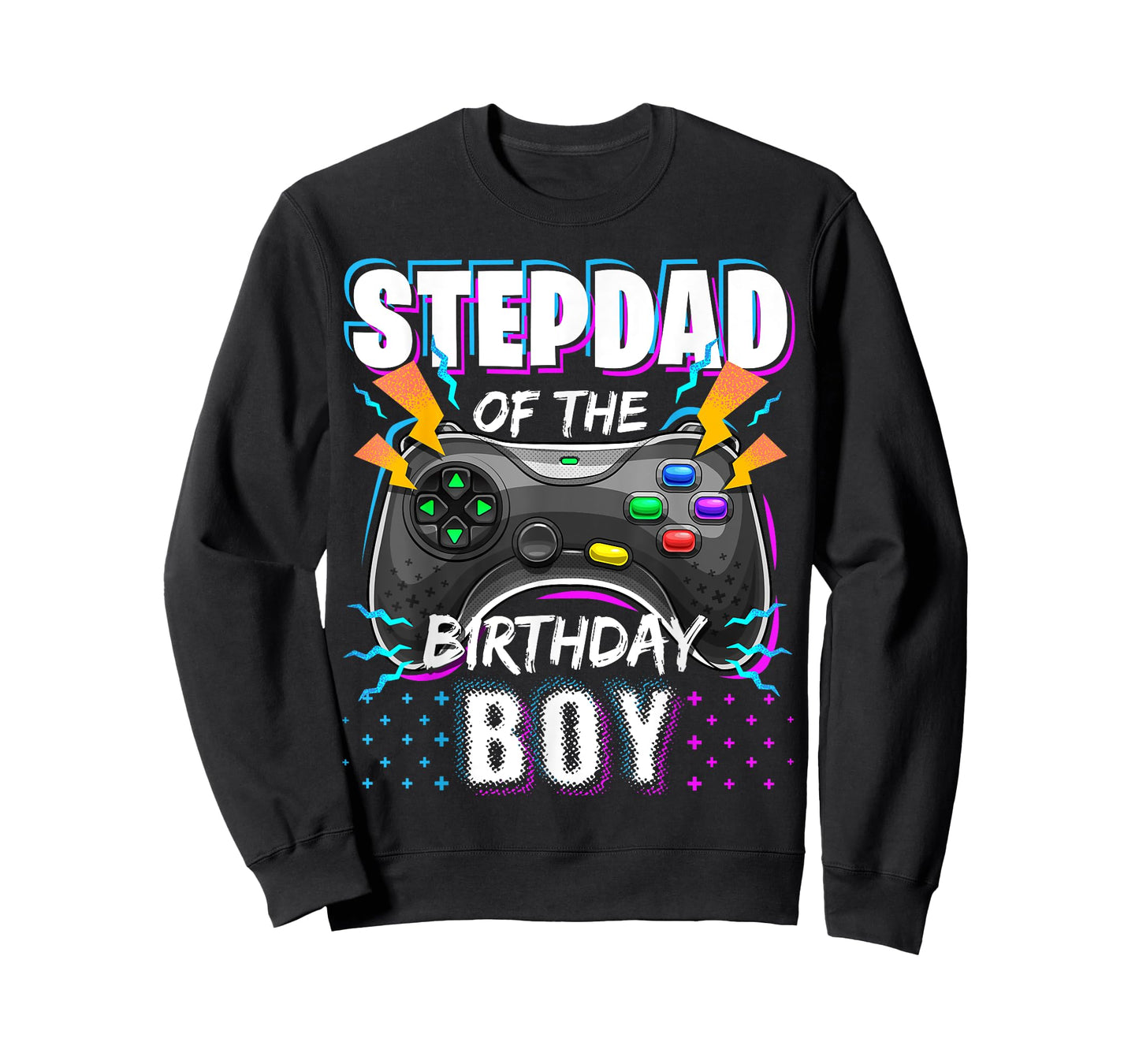 Stepdad of the Birthday Boy Matching Family Video Game Party T-Shirt