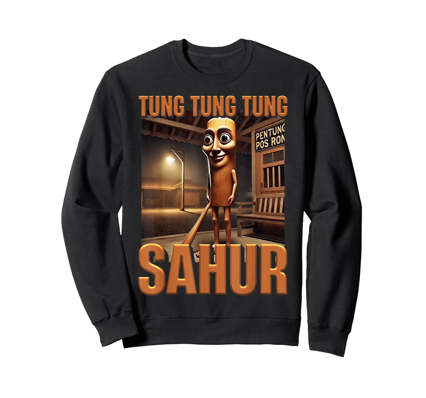 Tung Tung Tung Sahur AI Monster Italian Brainrot Kids Boys T-Shirt