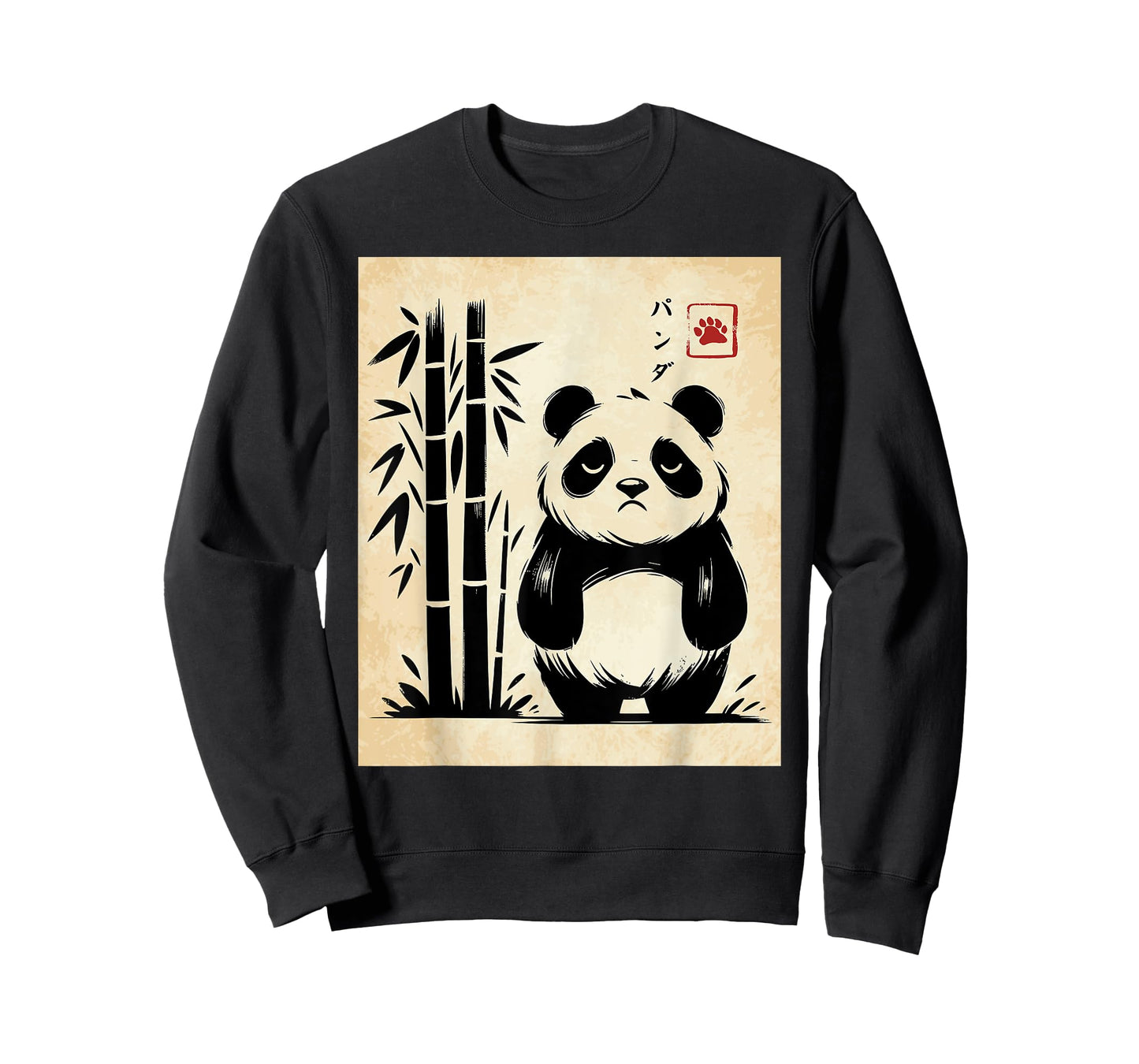 Kawaii Panda Ink Japanese Streetwear Novelty Funny Panda T-Shirt