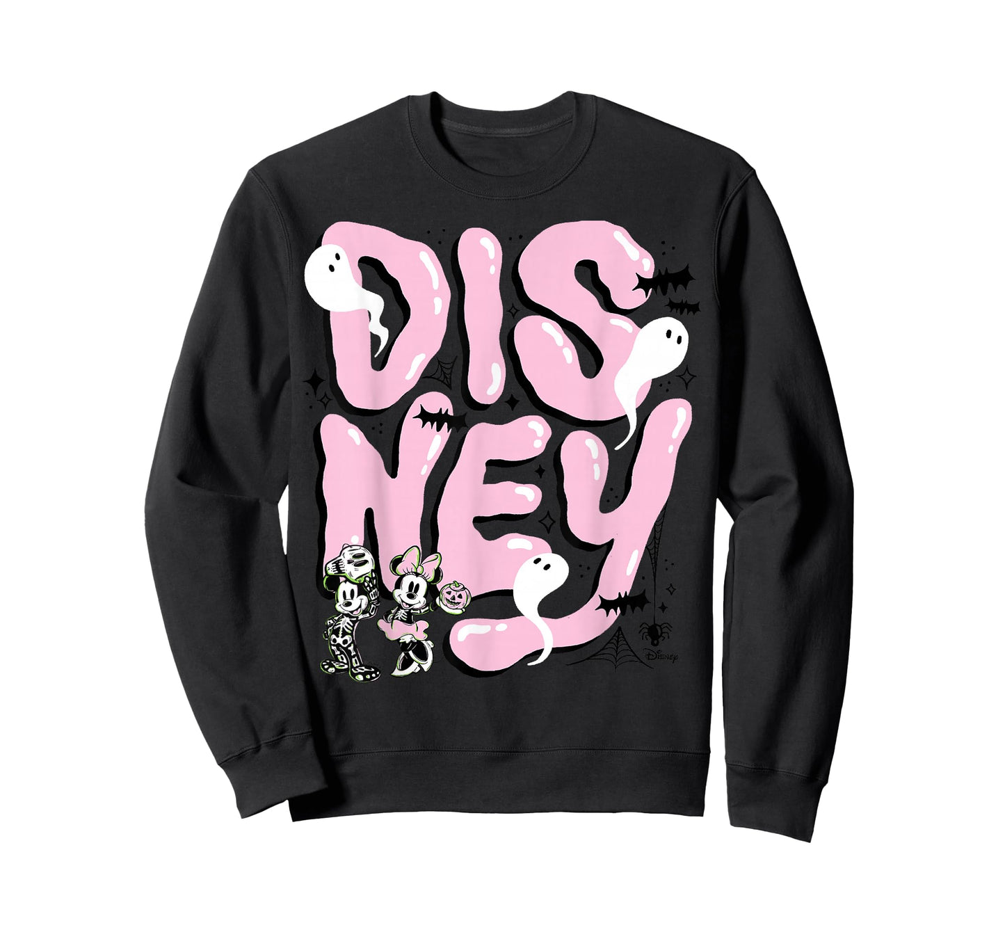 Disney Halloween Mickey & Minnie Skeleton Ghost Design T-Shirt