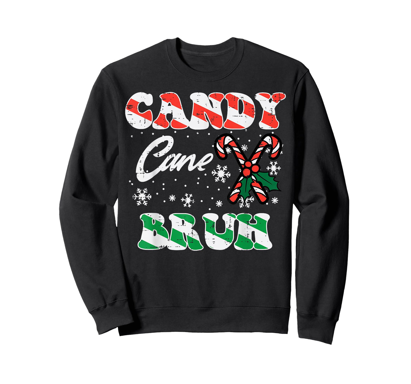 Christmas Candy Cane Bruh Xmas Meme Kids Toddlers Women Men T-Shirt