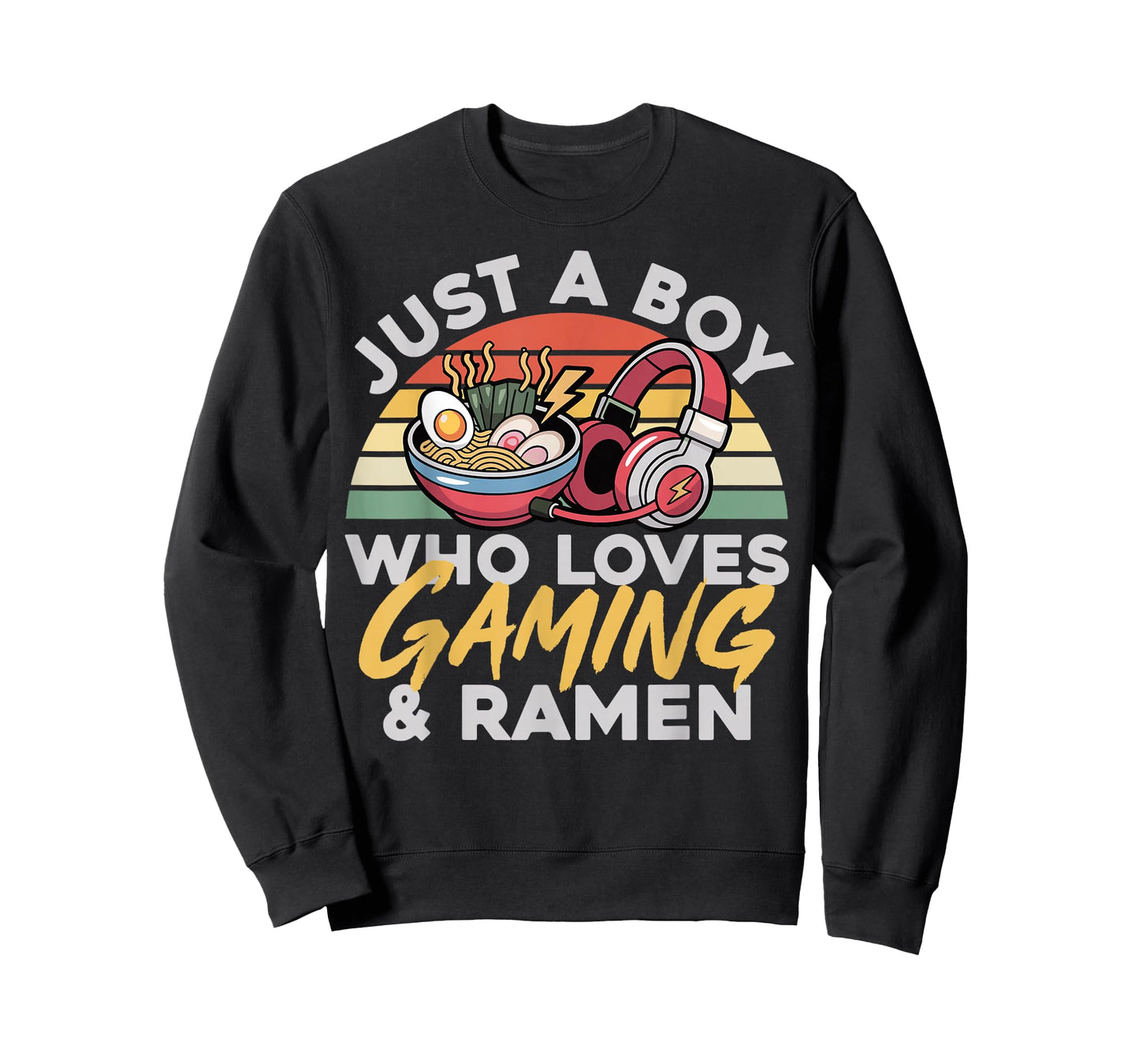 Gaming Just A Boy Who Loves Gaming and Ramen Retro Gamer T-Shirt