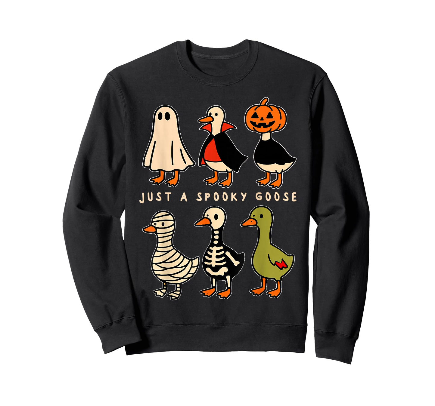 Just A Spooky Goose Halloween Silly Goose Funny Halloween T-Shirt