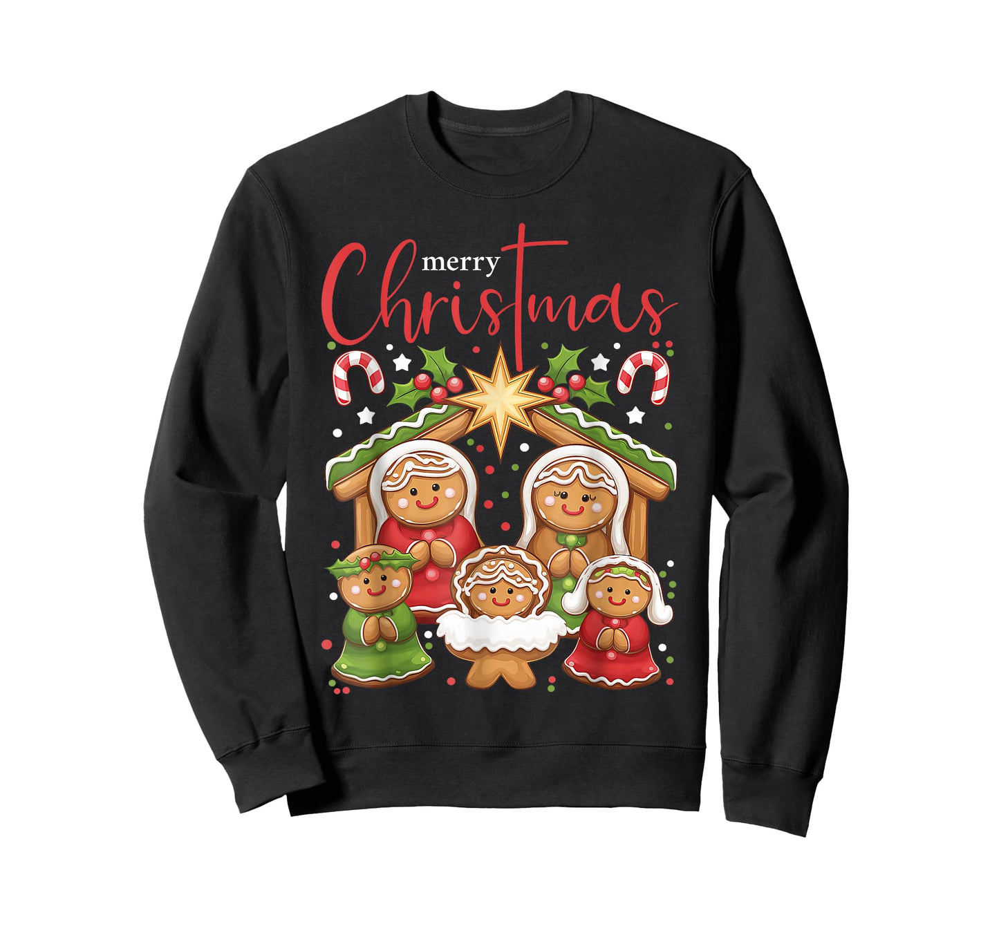 Jesus The Reason Gingerbread Christmas Christian Nativity T-Shirt