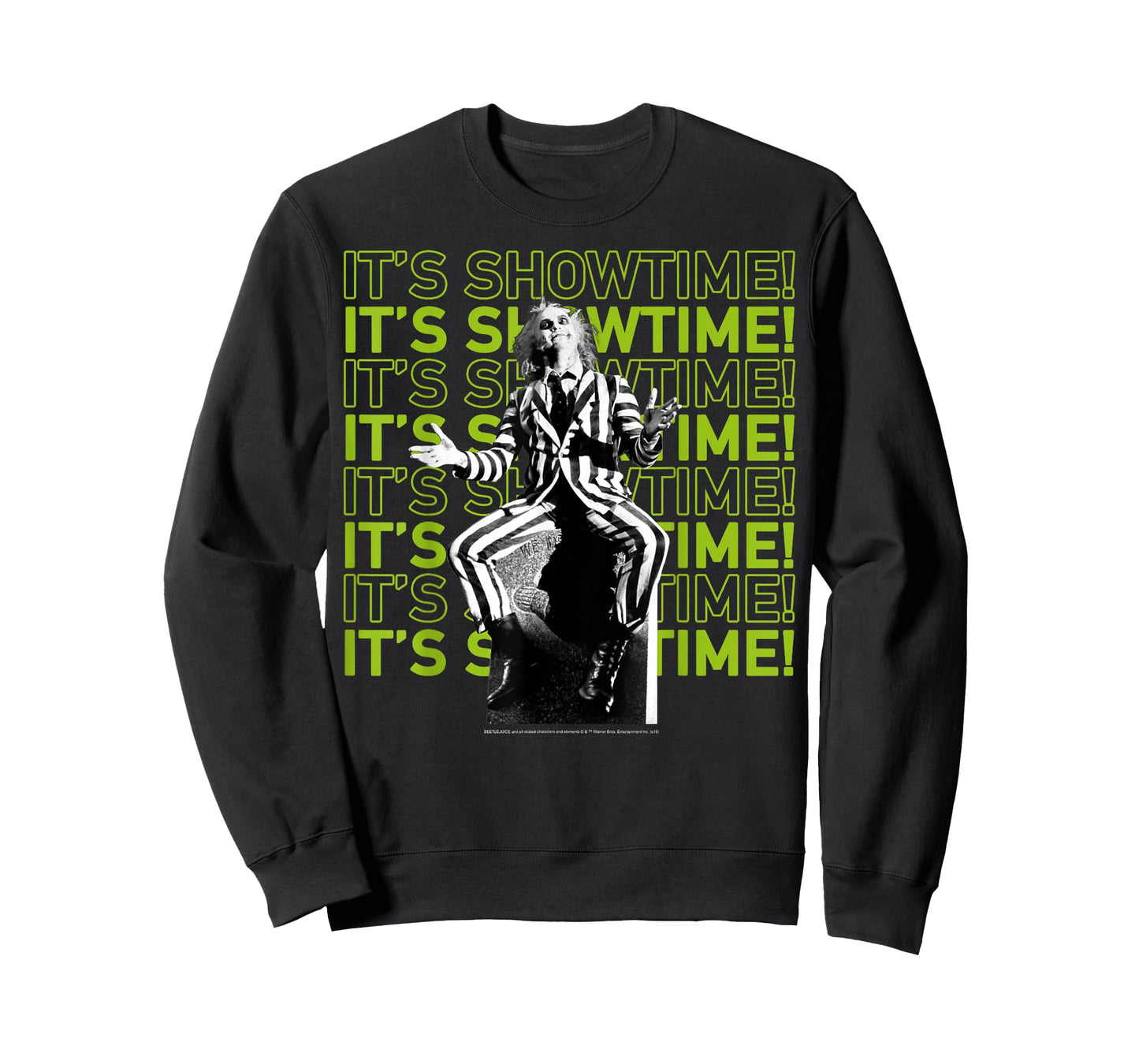 Beetlejuice It's Showtime Text Stack T-Shirt