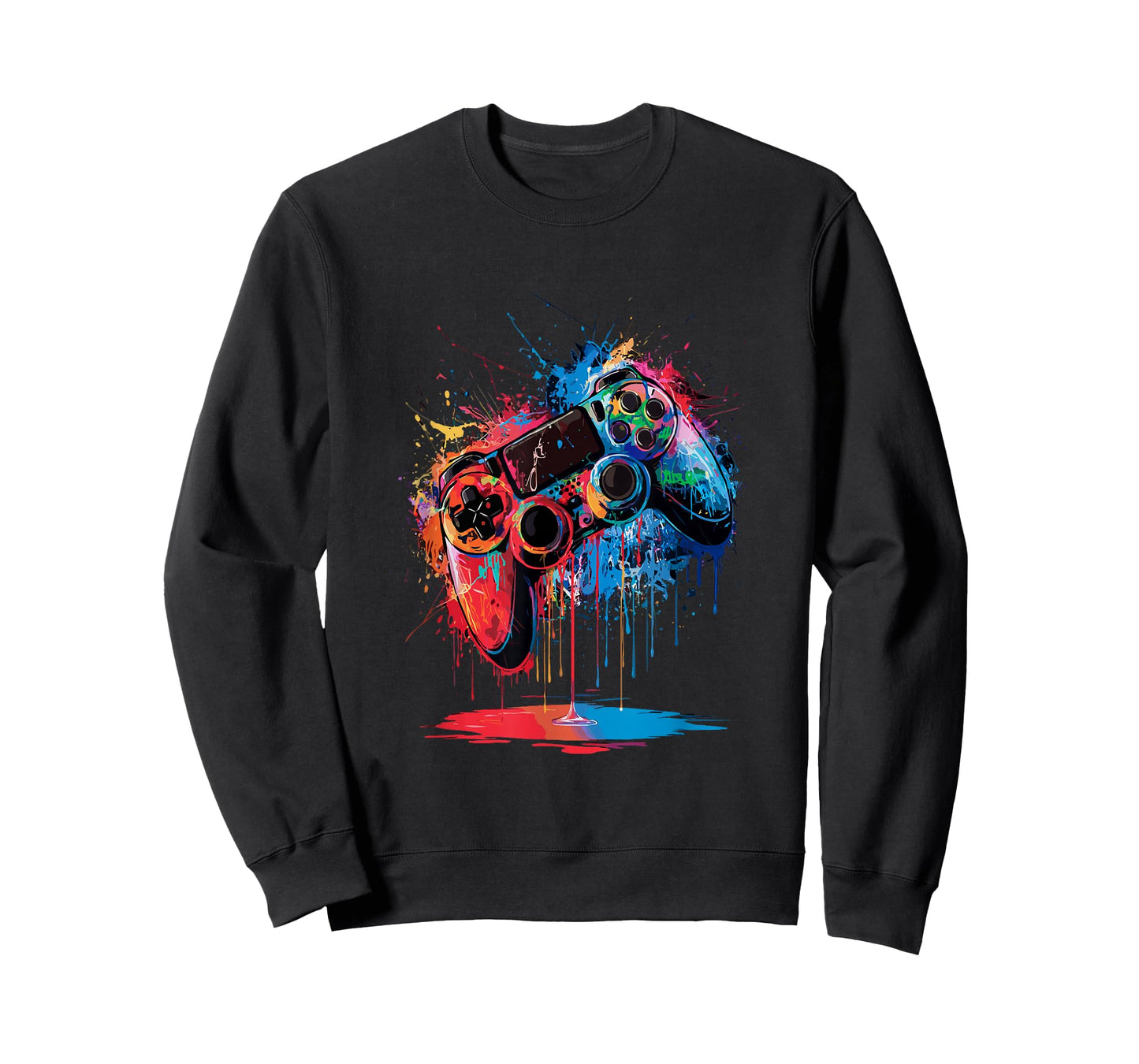 Gamer Video Game Control Pad Paint Dripping Gaming T-Shirt