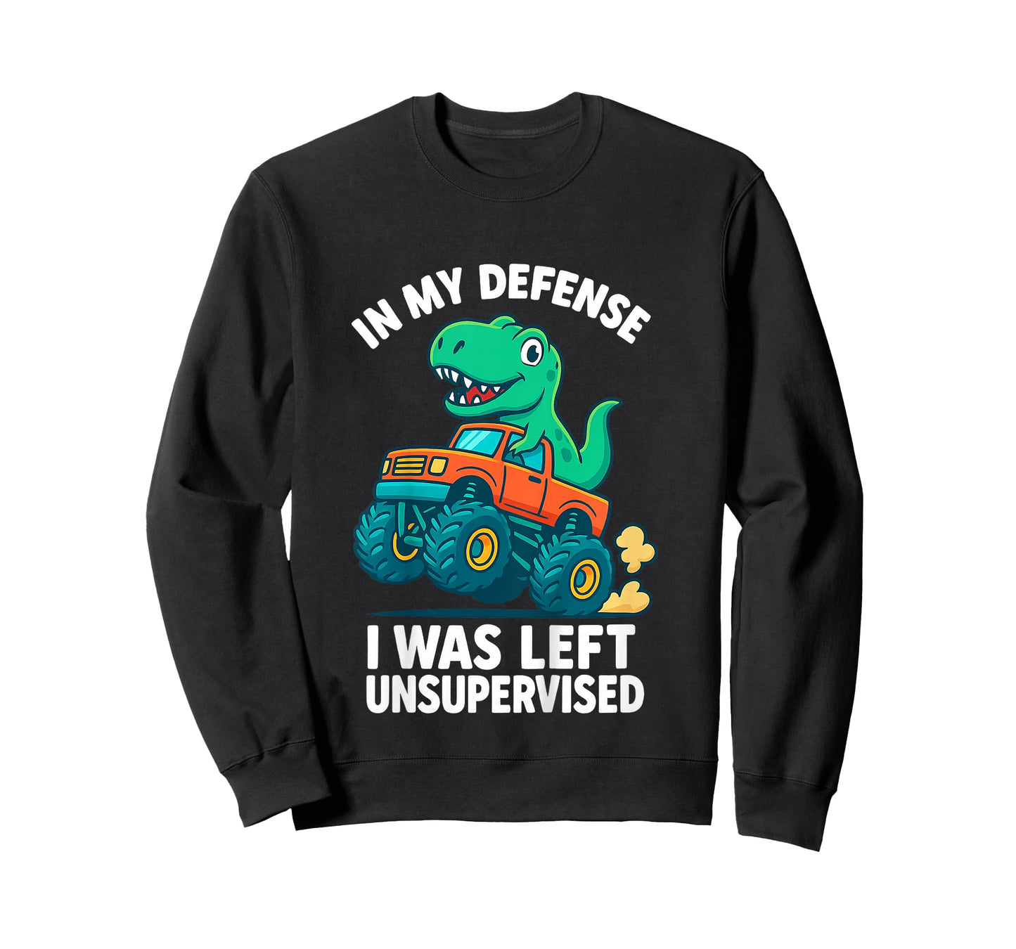 Kids Monster Truck Dinosaur Meme Humor T-Shirt