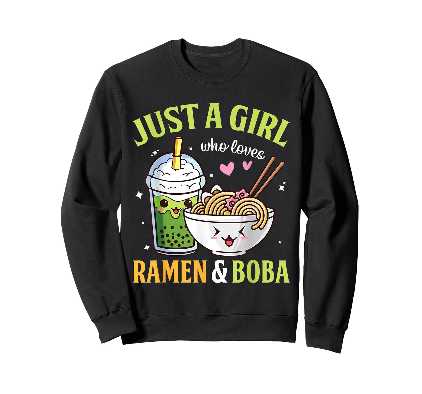 Kawaii Just A Girl Who Loves Ramen And Boba Tea Bubble Milk T-Shirt