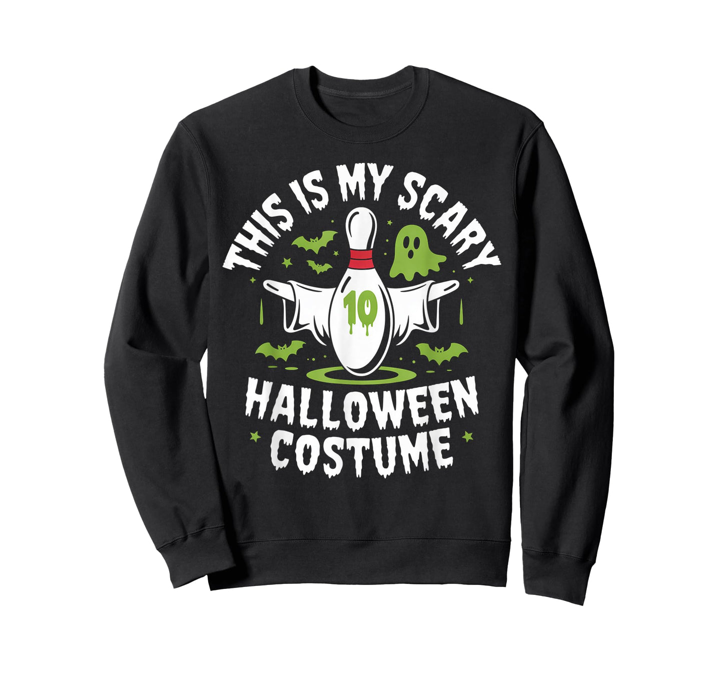 Ghost Bowling League Team Halloween Humor Tee T-Shirt