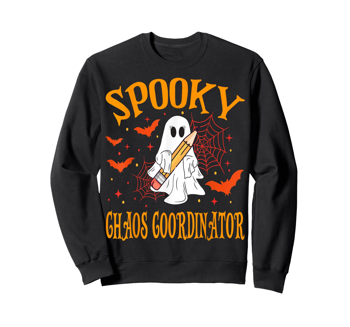 Spooky Chaos Coordinator Ghost Funny Halloween School T-Shirt