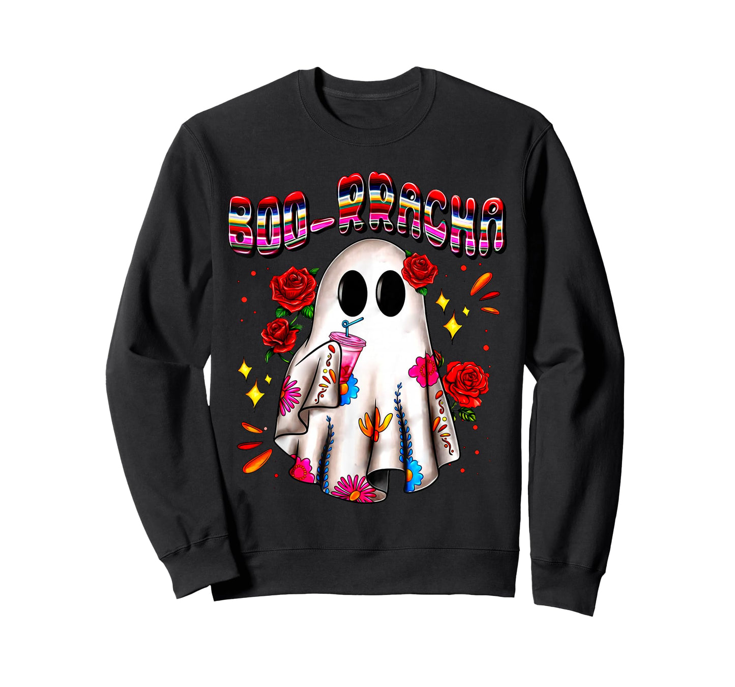 Boo-Racha Cute Ghost Drink Fiesta Halloween Funny T-Shirt