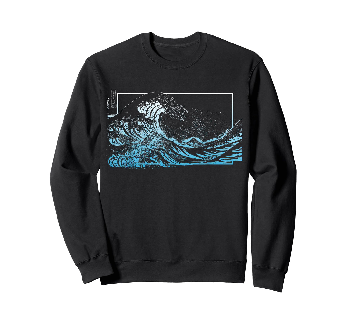 Blue Great Wave off Kanagawa Blue Color Graphic T-Shirt
