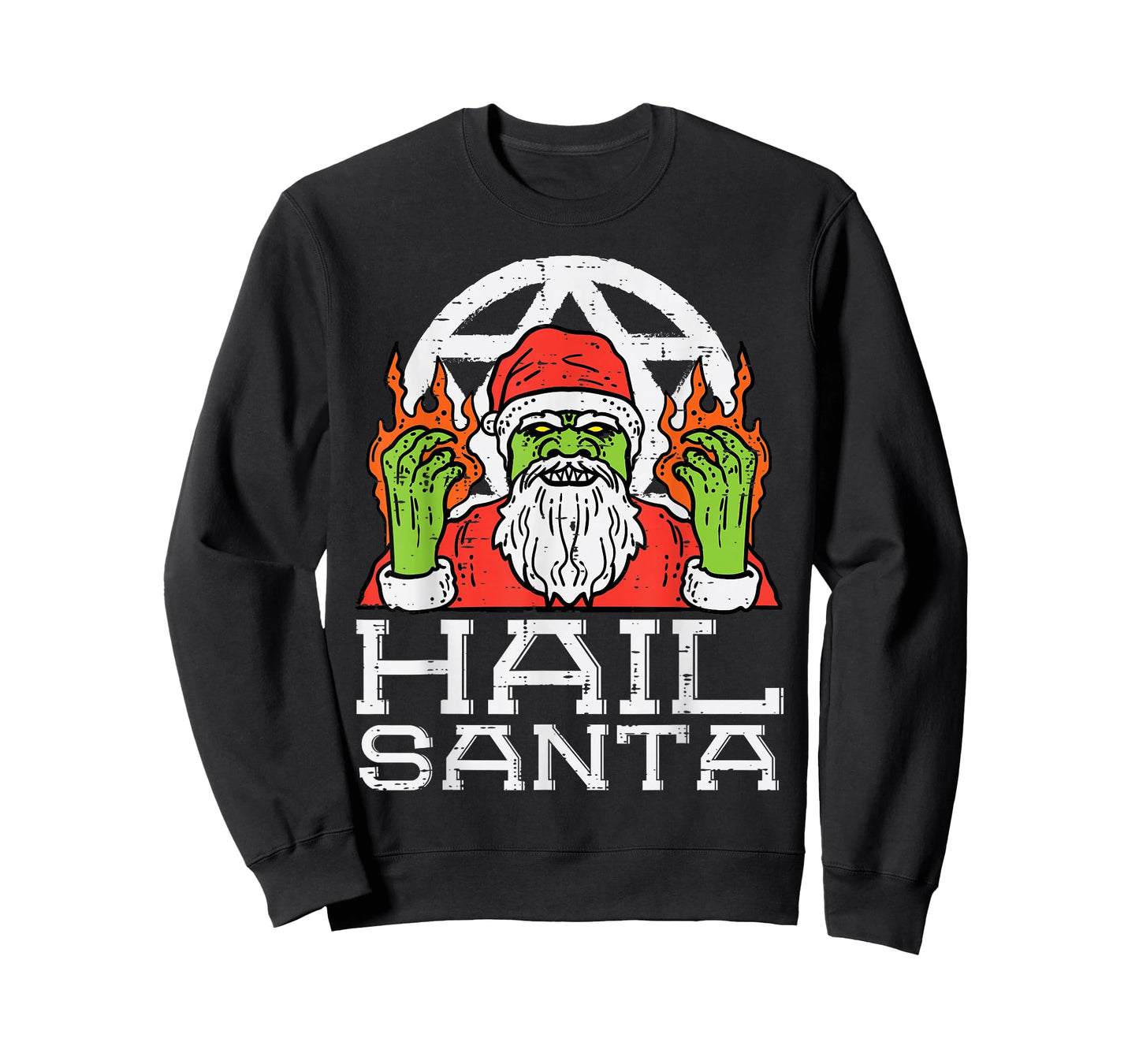 Hail Santa Funny Christmas Xmas Satanism Men Women Kids T-Shirt