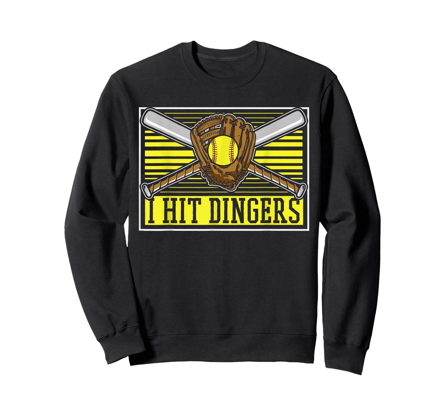 Funny Softball Batter Catcher Pitcher - I Hit Dingers T-Shirt