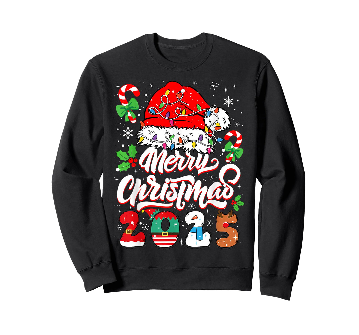 Merry Christmas 2025 Family Matching Pajamas Xmas Men Women T-Shirt
