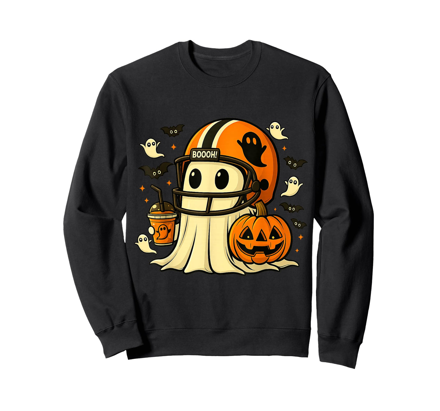 Ghost Ready for Football, Halloween and Pumpkin Patch Season T-Shirt