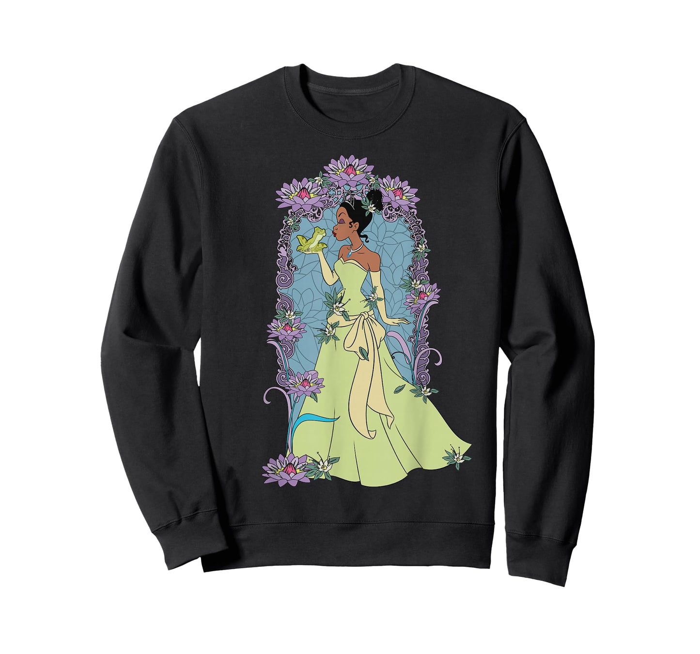 Disney The Princess And The Frog Tiana Profile Stained Glass T-Shirt