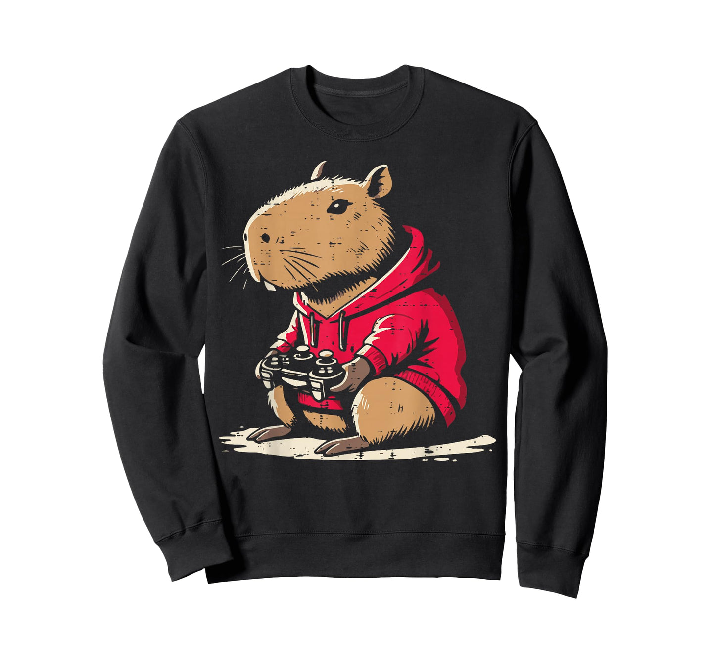 Capybara Gamer Funny Video Gaming Capy Rodent Boys Kids Men T-Shirt