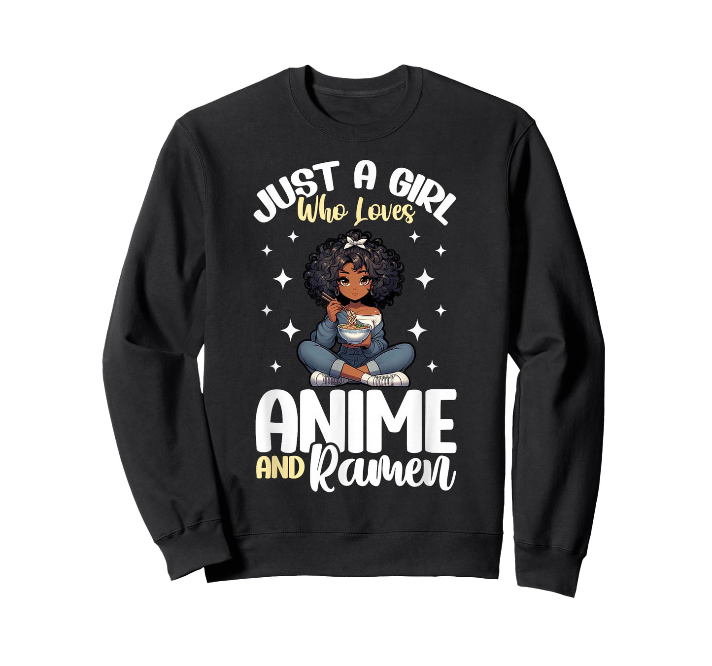 Just A Girl Who Loves Anime And Ramen African American T-Shirt