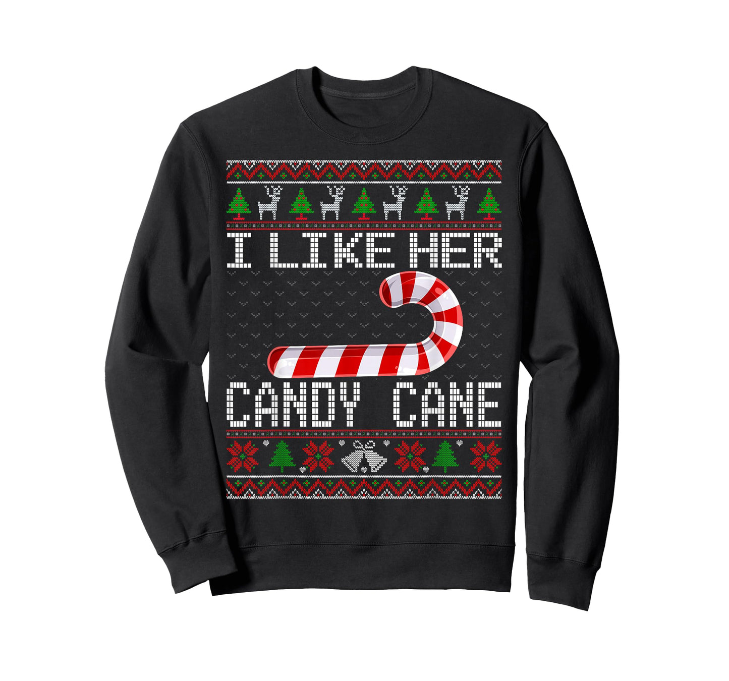 I Like His Candy Cane Girlfriend Ugly Christmas Sweater Xmas T-Shirt