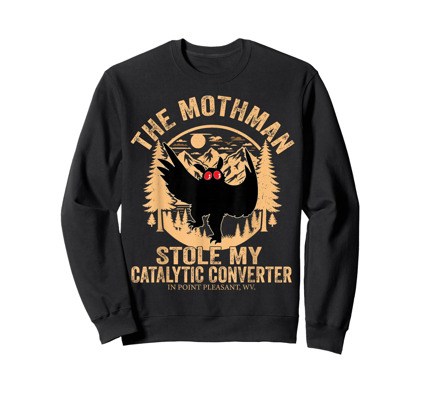 Funny Mothman Stole My Catalytic Converter Mothman Cryptid T-Shirt