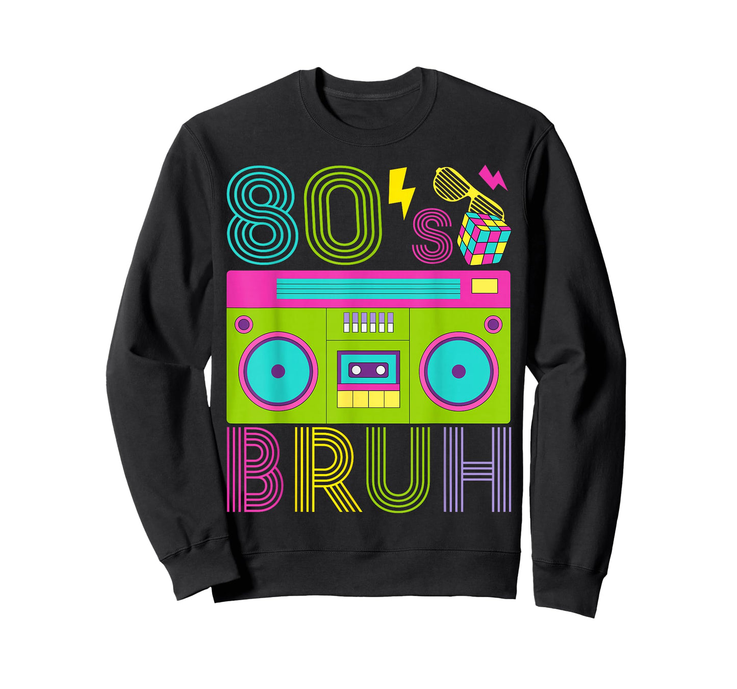 Retro 80s Bruh Outfits for Boys 1980s Party Outfit Eighties T-Shirt