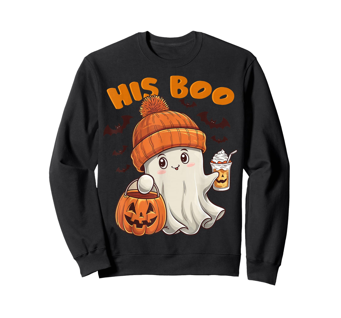 Her Boo His Boo Funny Ghost Matching Couples Halloween 2025 T-Shirt